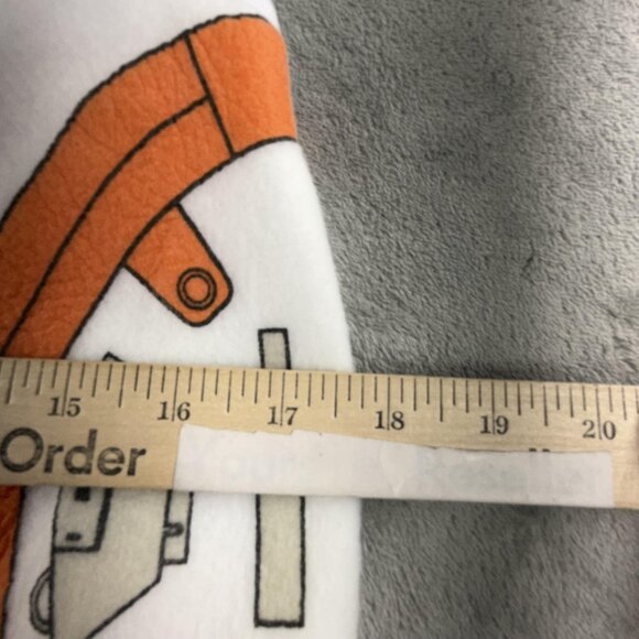 Star Wars BB-8 Costume Toddler 3T-4T White Orange Fleece Hat Set Disney Suit - Picture 9 of 11